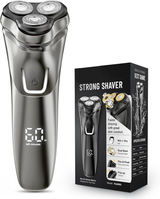 LONKEEN Maquinilla de afeitar eléctrica para hombres inalámbrica: 𝐒...