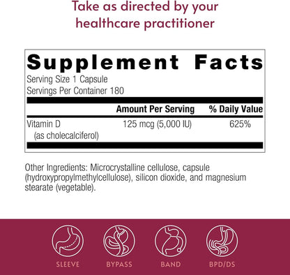 Bariatric Advantage Vitamina D3 5,000 UI - Cápsulas de vitamina D b...