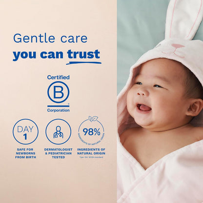 Mustela Agua limpiadora para bebés, agua micelar sin enjuague, con...