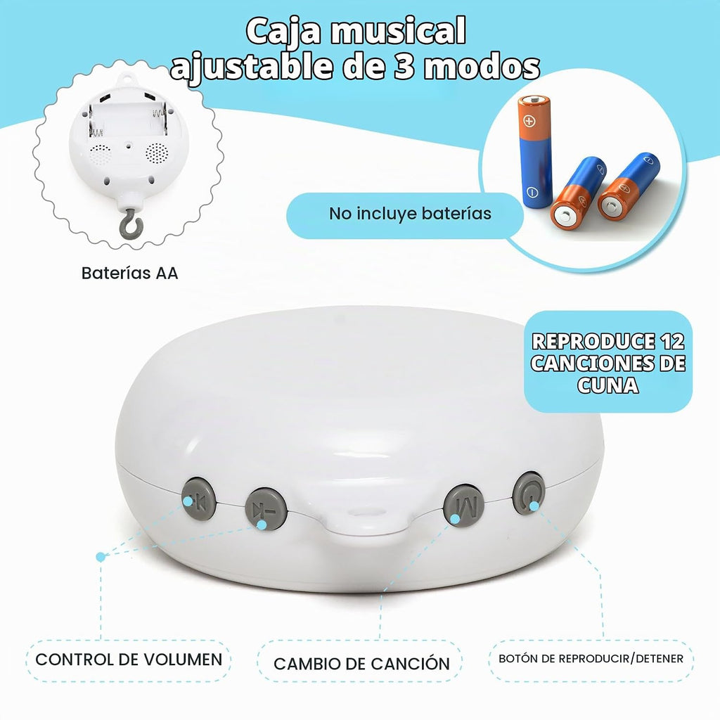 Narwhal - Móvil para cuna de bebé para decoración de guardería con...