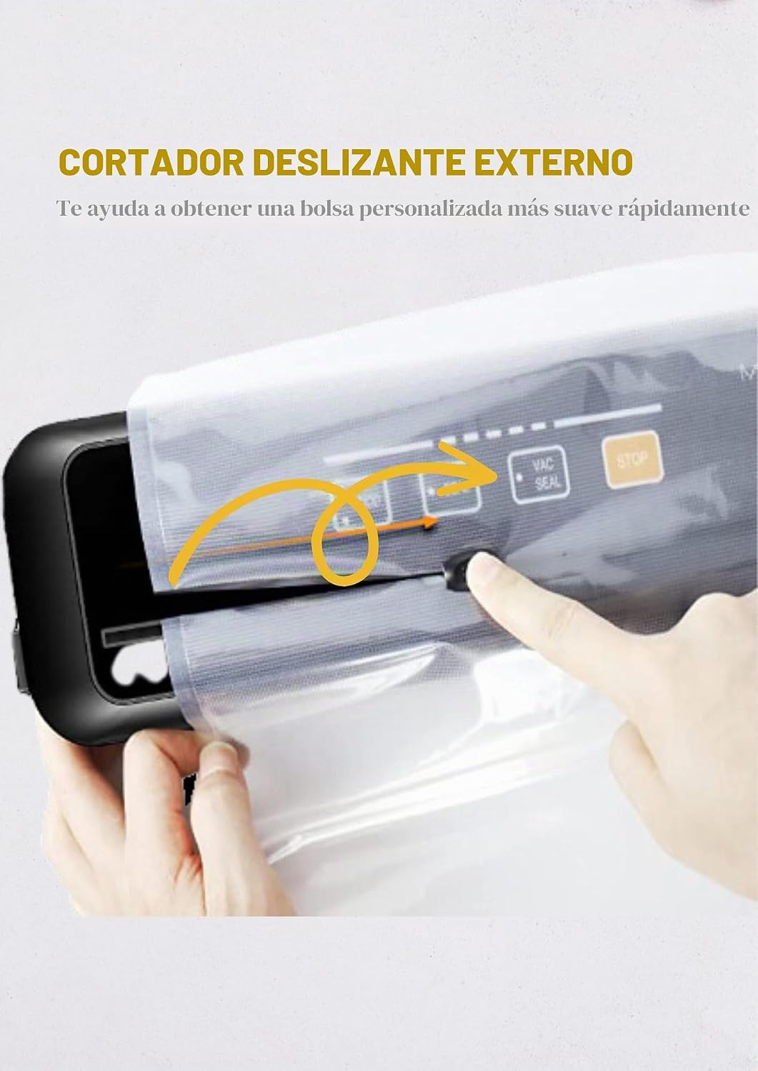 MEGAWISE Máquina selladora al vacío de alimentos con cortador incor...