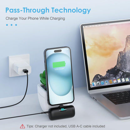 [Paquete de 2] Cargador Portátil Pequeño para iPhone 17\/16\/15 Ser...
