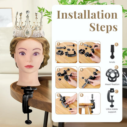 Cabeza de maniquí de 28 pulgadas de cabello humano, cabeza de maniq...