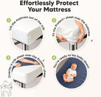 Paquete de 2 protectores de colchón impermeables para cuna de 38 x...