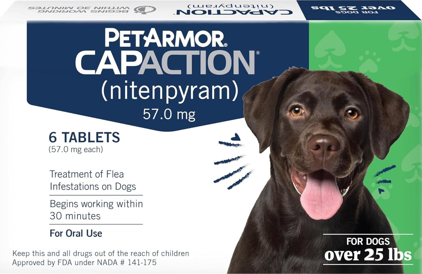 PetArmor CAPACTION (nitenpyram) tratamiento oral contra pulgas para...
