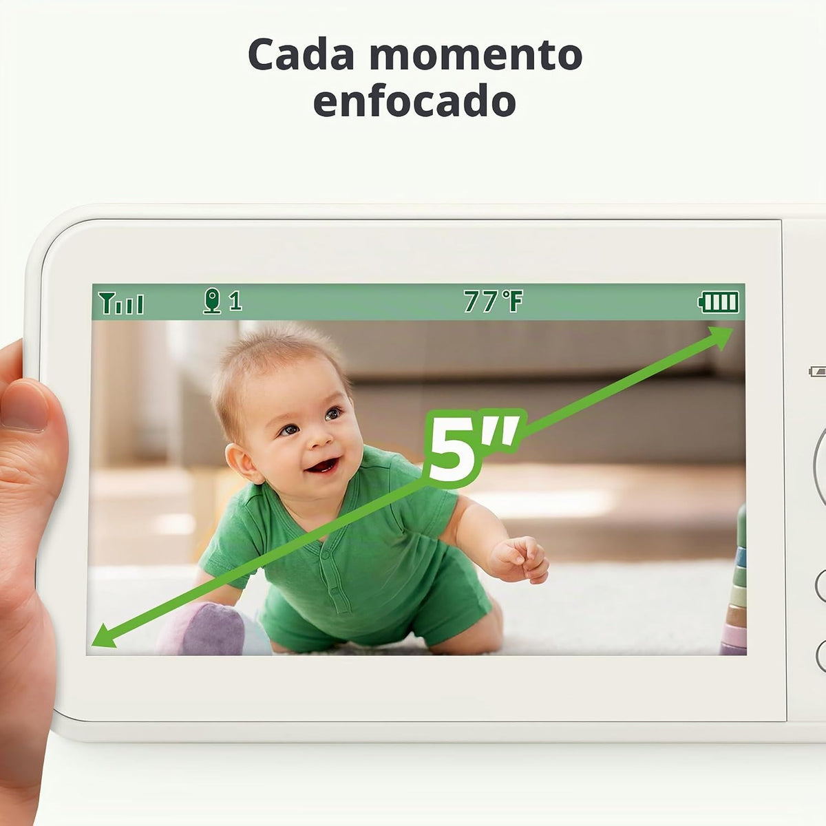 LeapFrog Cámara de monitor de bebé sin WiFi y audio LeapView Twoo,...