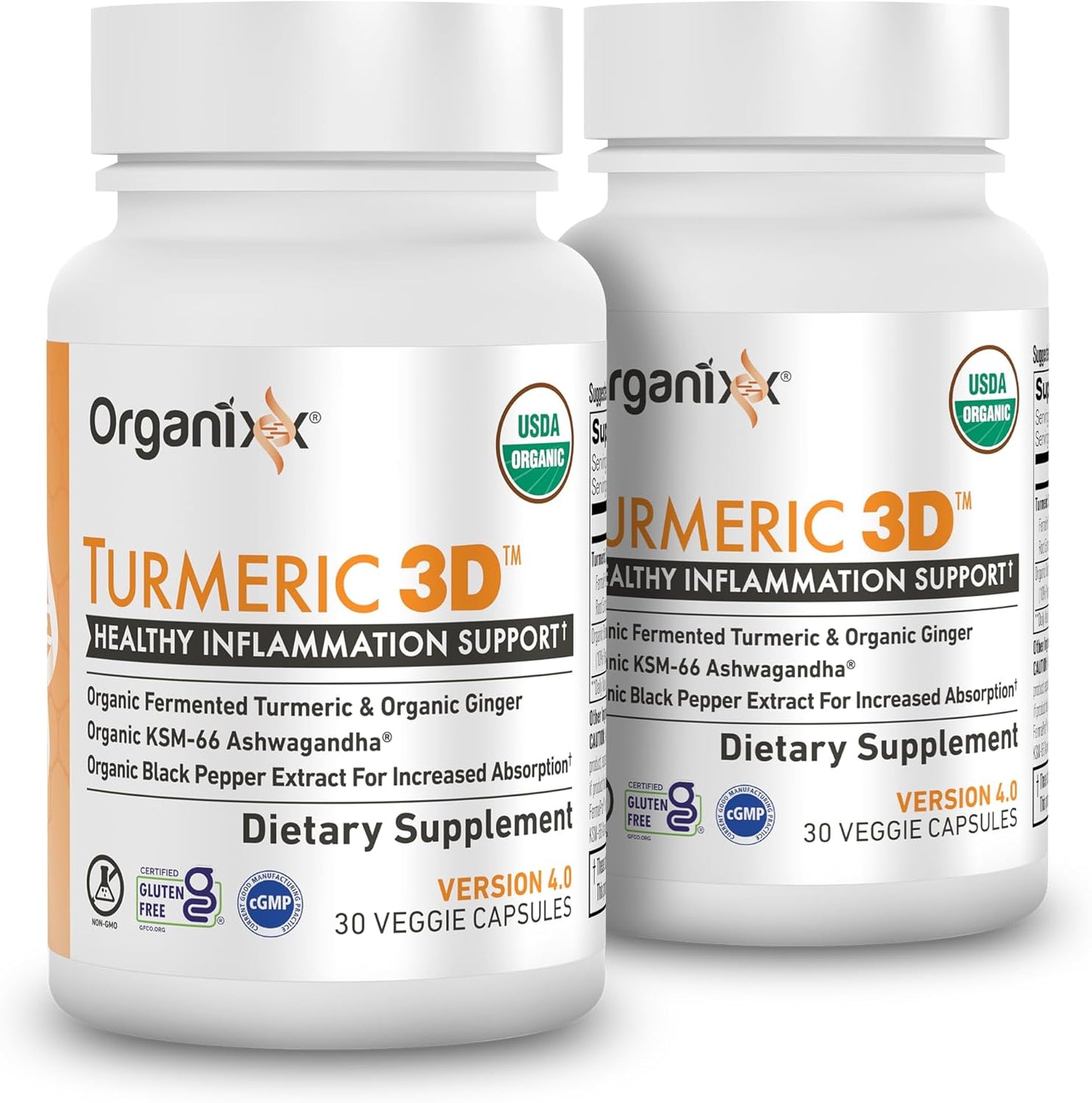 Organixx Suplemento orgánico de curcumina de cúrcuma USDA con Ashwa...