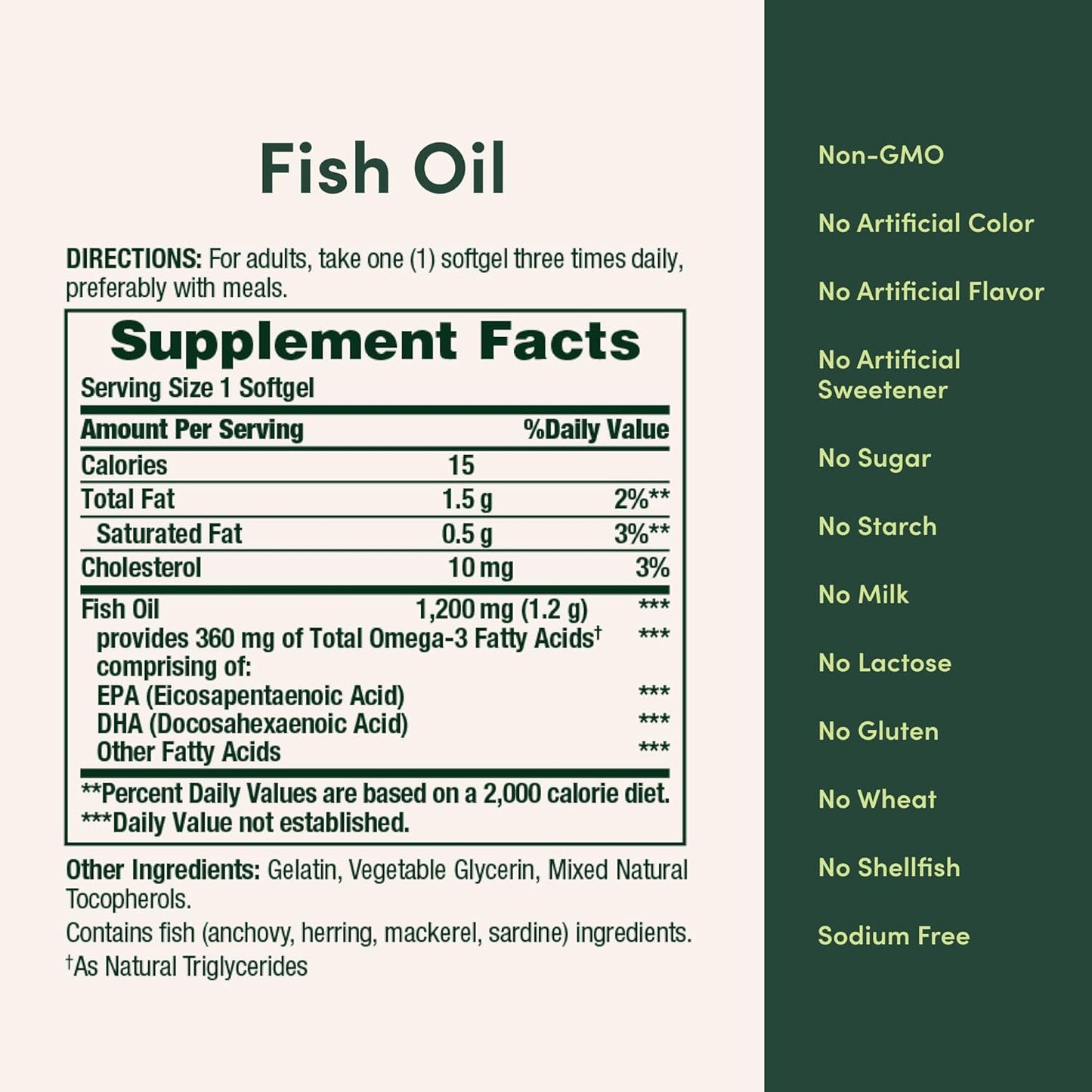 Aceite de pescado de Nature's Bounty, apoya la salud del corazó...