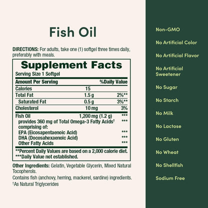Aceite de pescado de Nature's Bounty, apoya la salud del corazó...