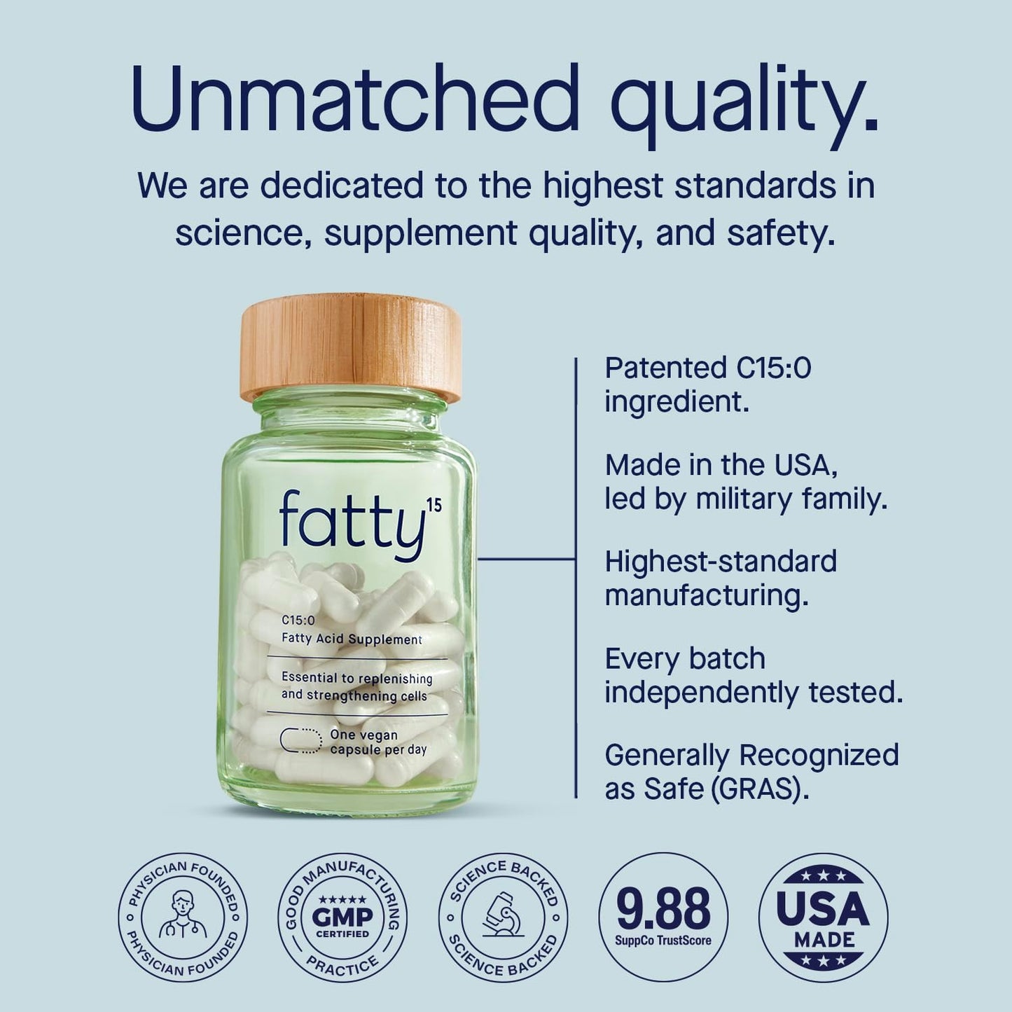 Fatty15 Suplemento de ácido pentadecanoico C15:0 The Longevity Nutr...