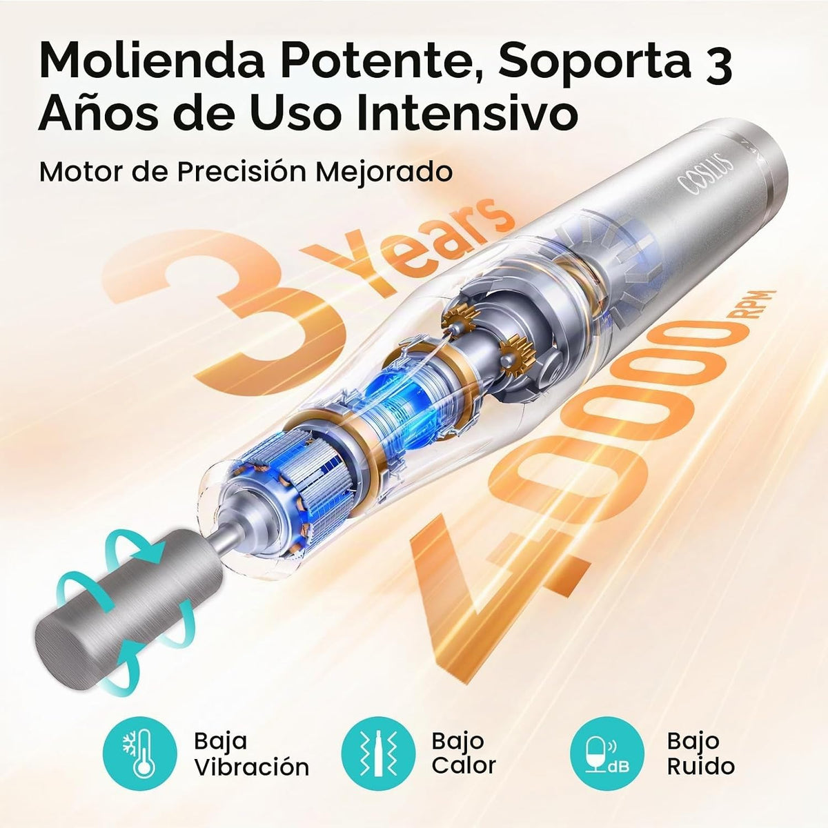 COSLUS Taladro de uñas eléctrico profesional recargable de 40000 RP...