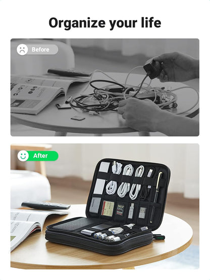 UGREEN Organizador Electrónico de Viaje, Bolsa Organizadora de Cabl...