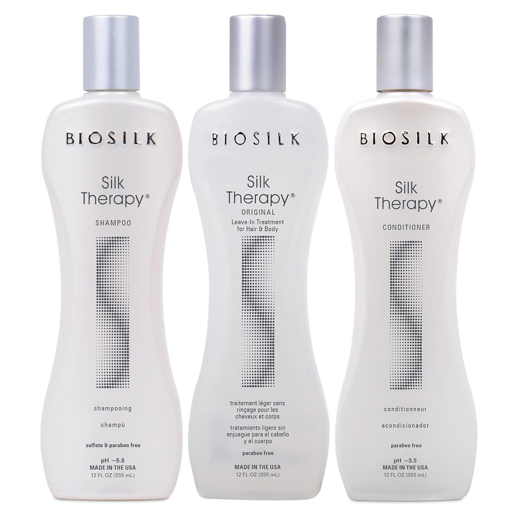 BioSilk Kit de Champú, Acondicionador y Suero de Terapia de Seda de...