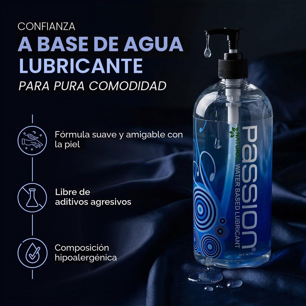 Passion Lube Lubricante Personal Natural a Base de Agua Paquete Dob...