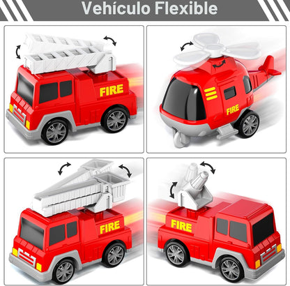 Bennol Juego de Juguetes de Camiones de Bomberos 5 en 1 para Niños...