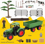 Peagprav Juego de juguetes de tractor de animales de granja - tract...