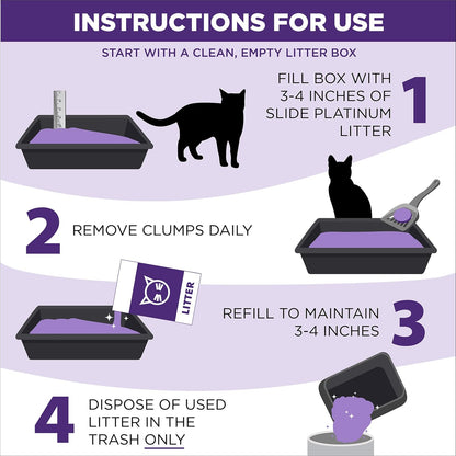 Arm &amp; Hammer Platinum Slide Easy Clean-Up Clumping Cat Litter -...