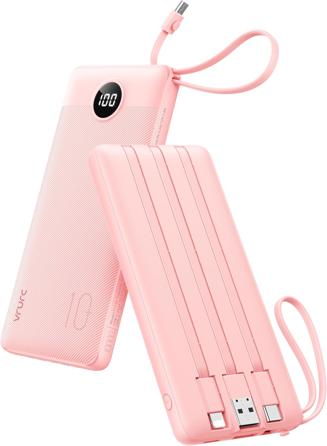 VRURC Cargador Portátil Power Bank, Paquete de Batería Esencial de...