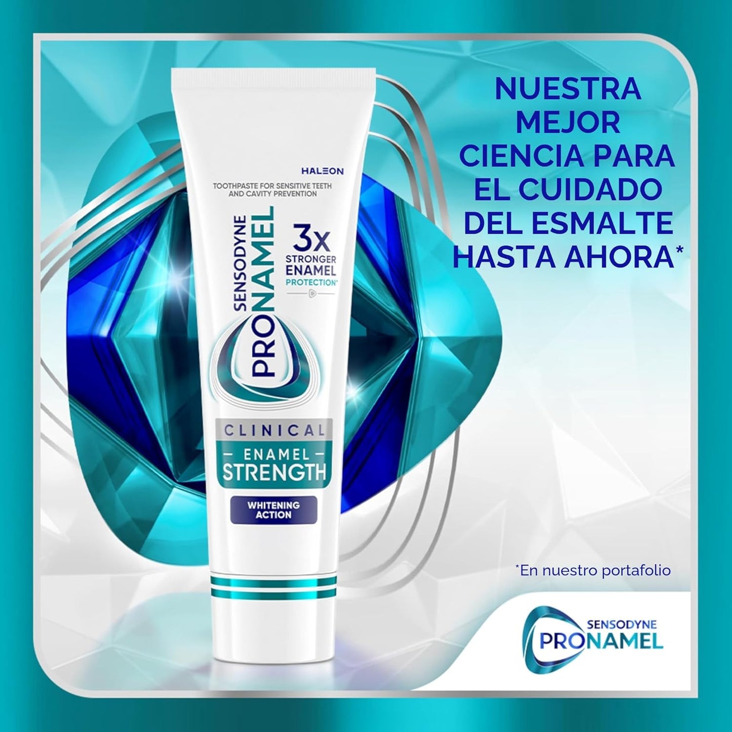Pasta dental Sensodyne Pronamel para fortalecimiento clínico del esmalte, acción blanqueadora, 3.4 oz (paquete de 3)