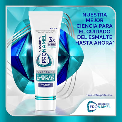 Pasta dental Sensodyne Pronamel para fortalecimiento clínico del esmalte, acción blanqueadora, 3.4 oz (paquete de 3)