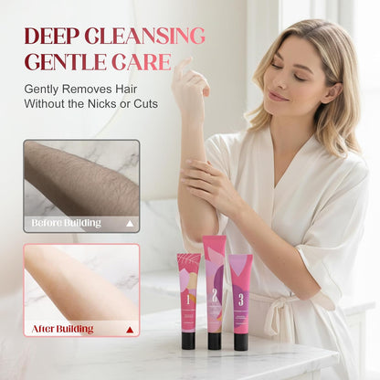 Crema depilatoria facial suave para mujeres, fórmula avanzada para...
