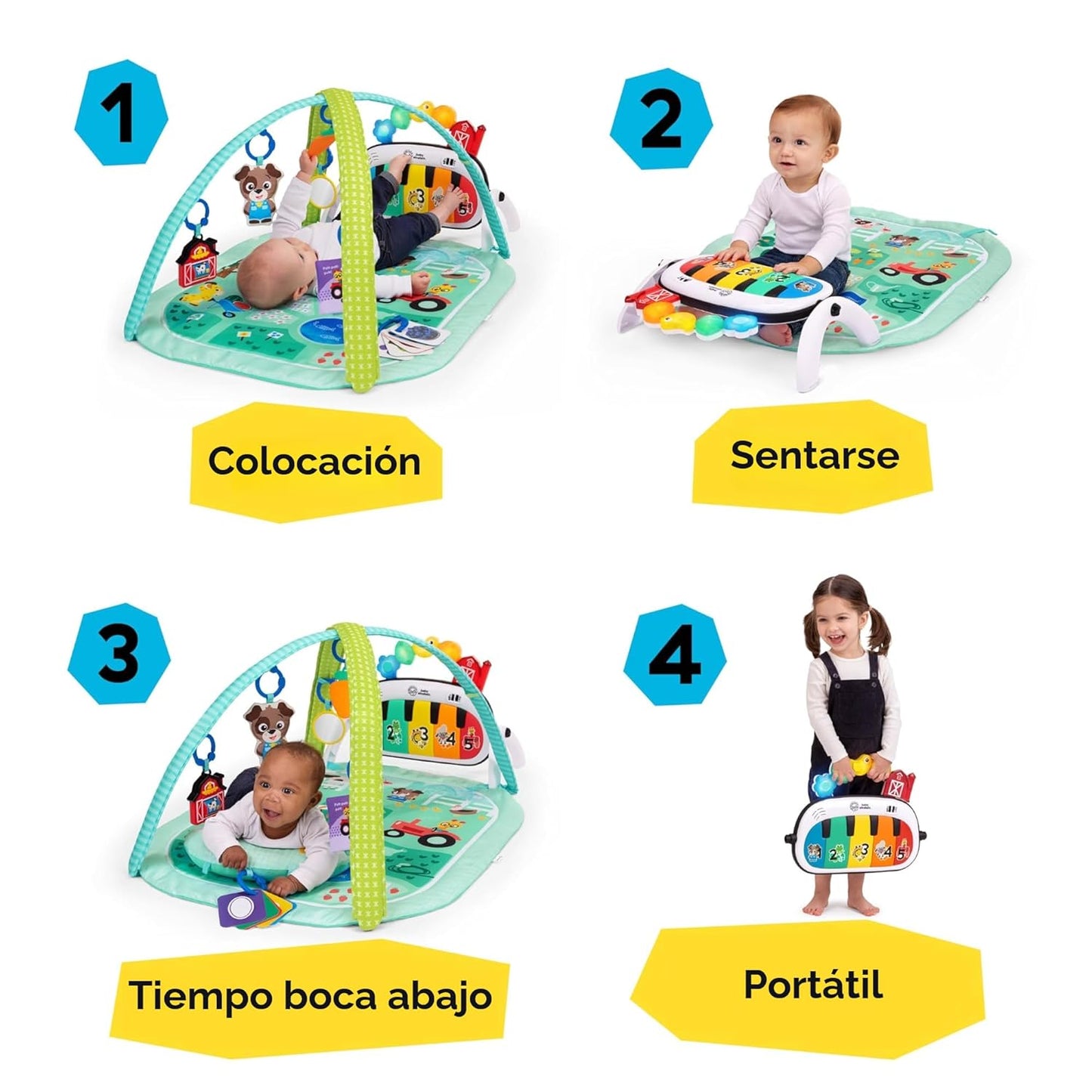Baby Einstein Farm Explorers 4 en 1 Kickin' Tunes Musical Meadow Mu...