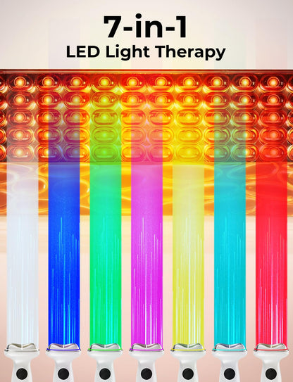 Herramienta de escultura facial LED 7 en 1 con terapia de luz roja...