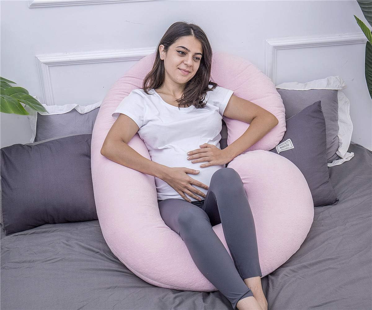 1 MIDDLE ONE Almohada de embarazo, almohada corporal en forma de C...
