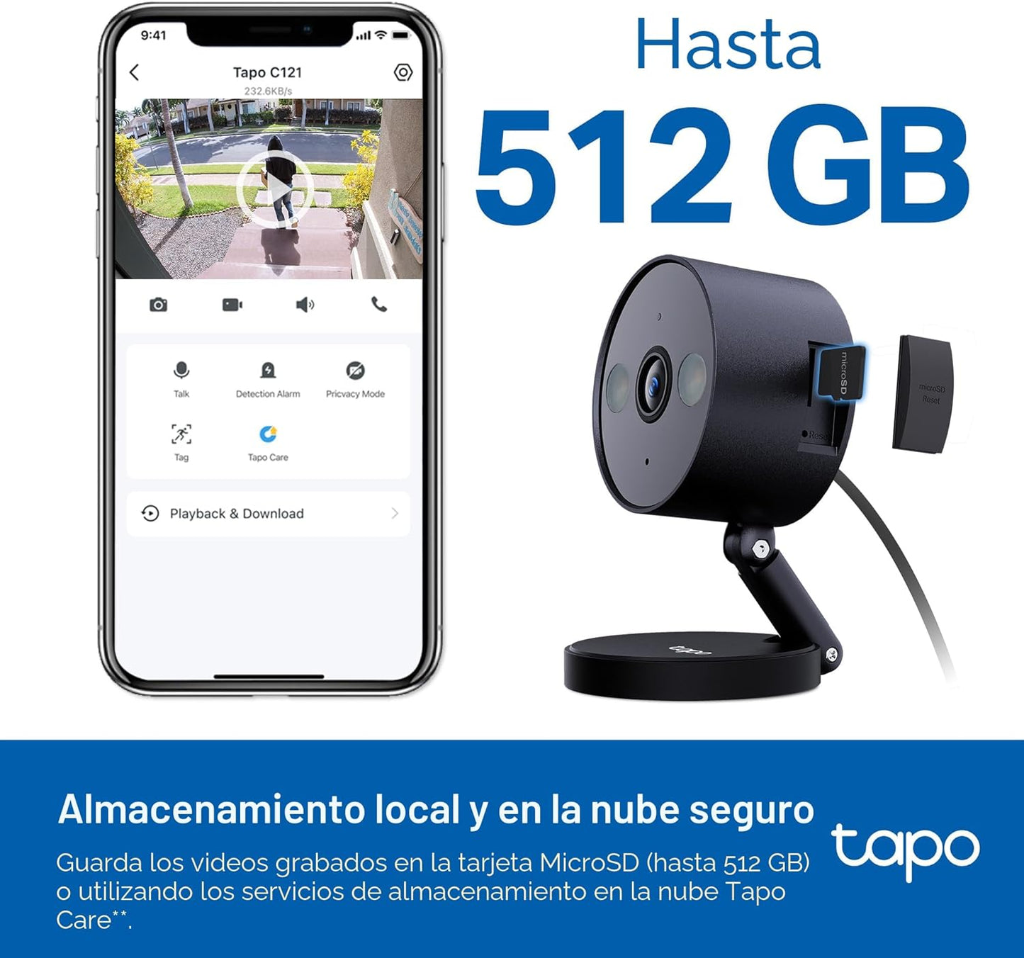 Tapo by TP-Link - Cámara de seguridad 2K QHD para interior\/exterio...