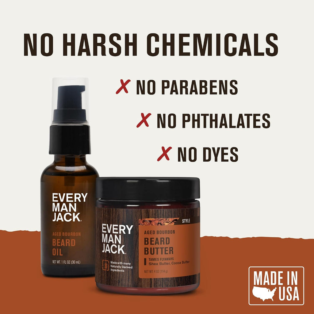 Every Man Jack Aceite hidratante para barba y mantequilla para homb...