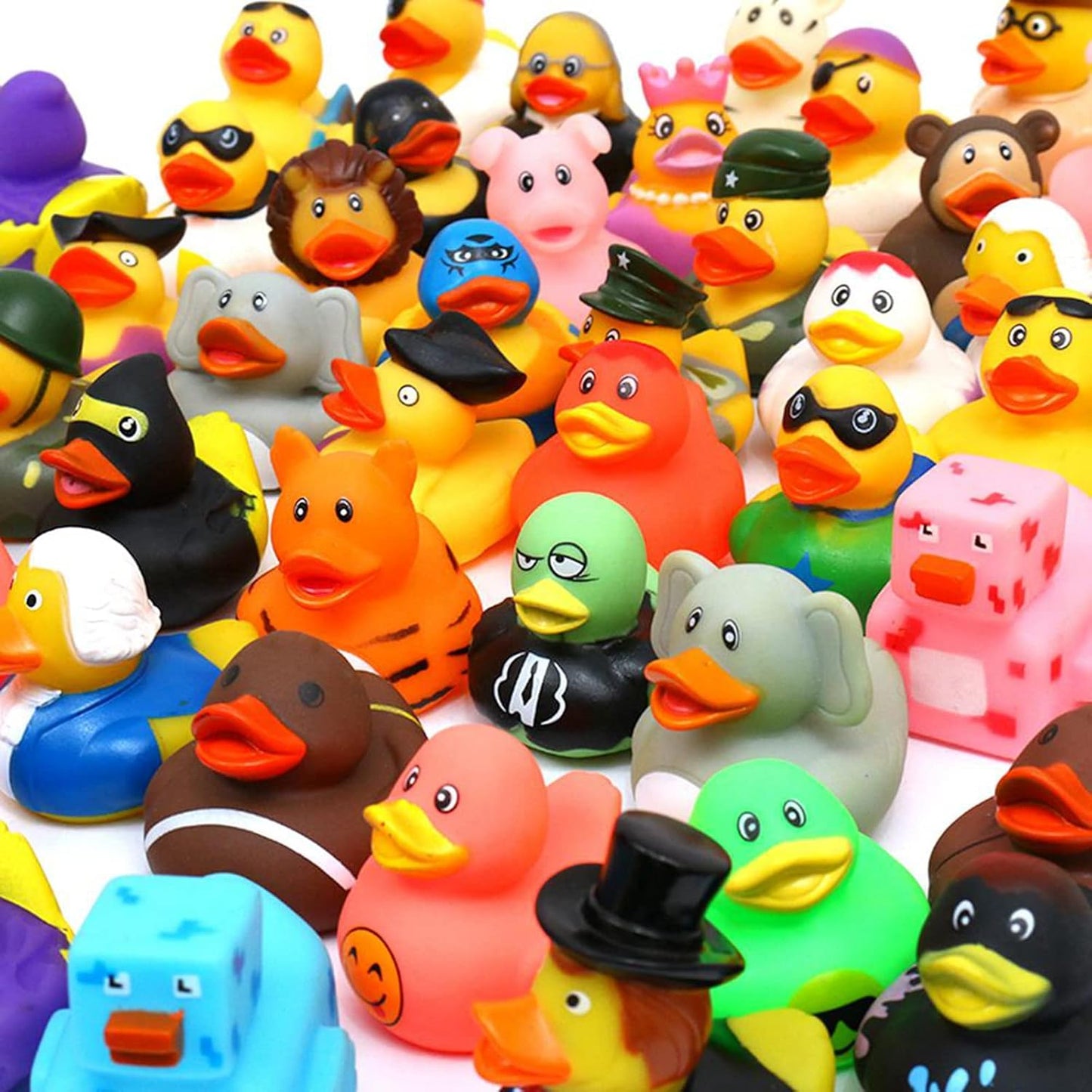 XY-WQ Paquete de 100 patos de goma para Jeeps Ducking, pato flotant...