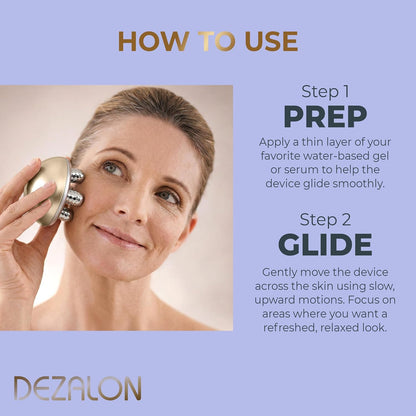 DEZALON Dispositivo facial de microcorriente, herramienta de masaje...