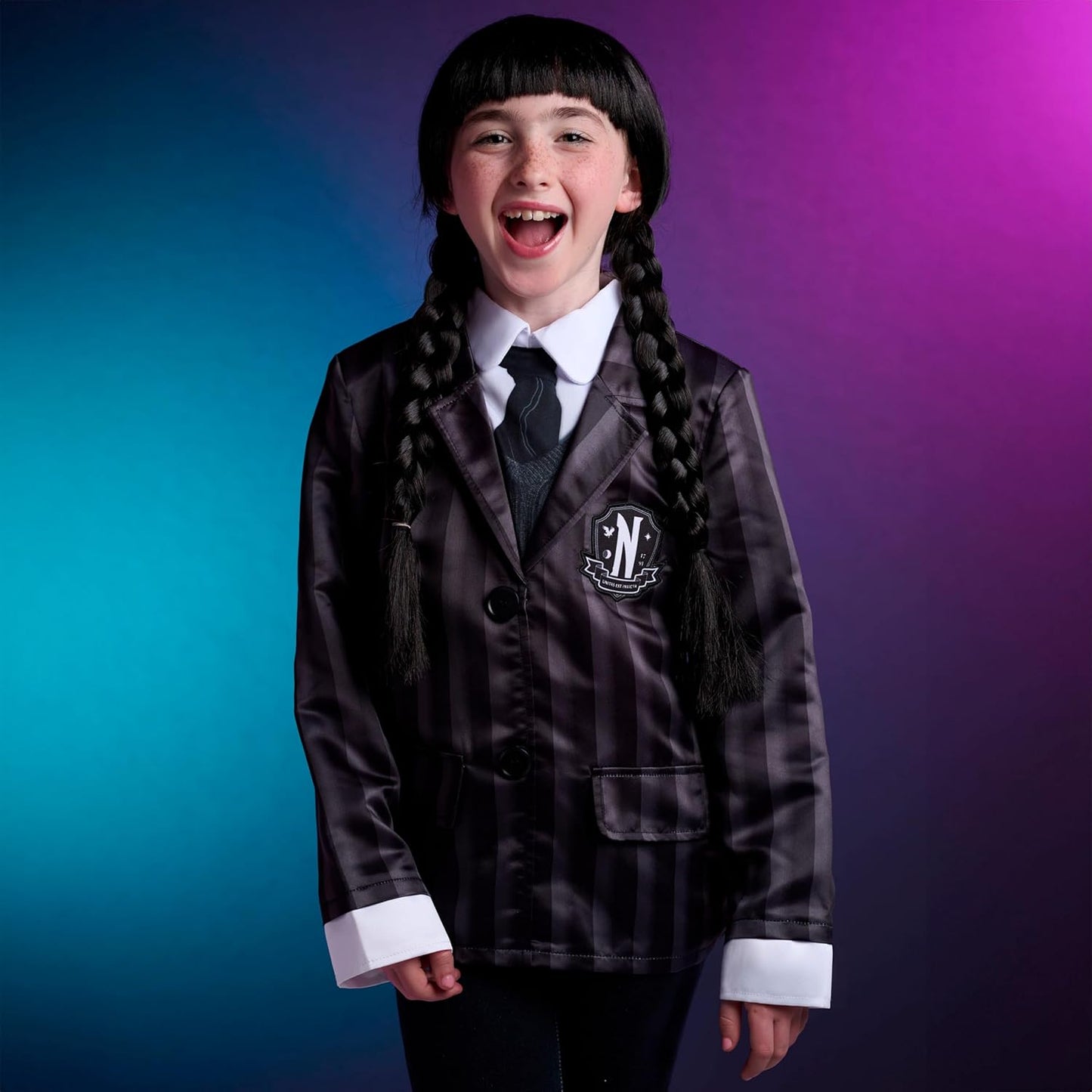 Juego de disfraces de miércoles, 2 piezas, uniforme de la Academia Nevermore, juego de disfraces y simulación, exclusivo de Amazon, juguete para fanáticos, niñas, niños, a partir de 4 años, juguetes