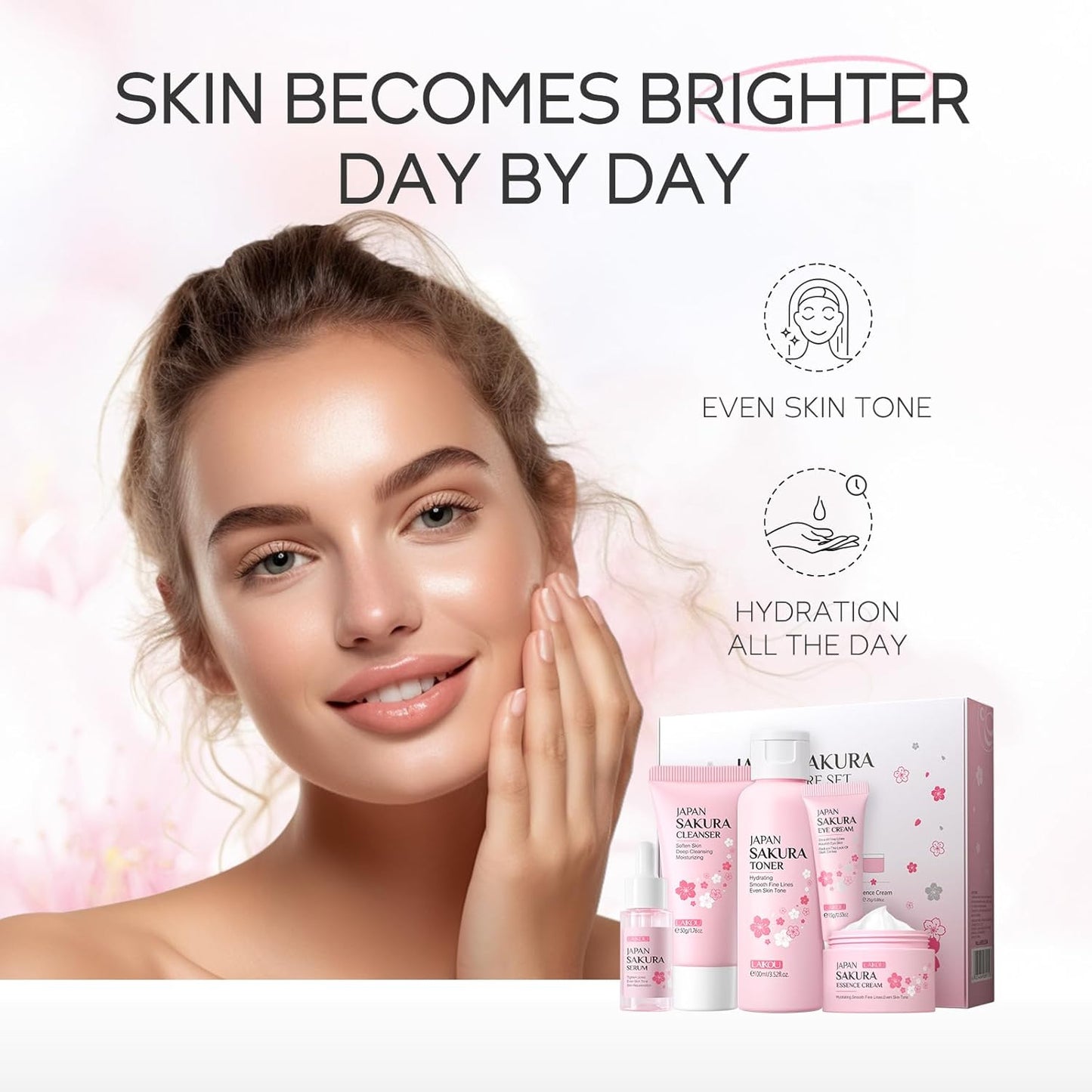 LAIKOU JAPAN SAKURA - Juego de regalo de belleza para mujer, kit de...
