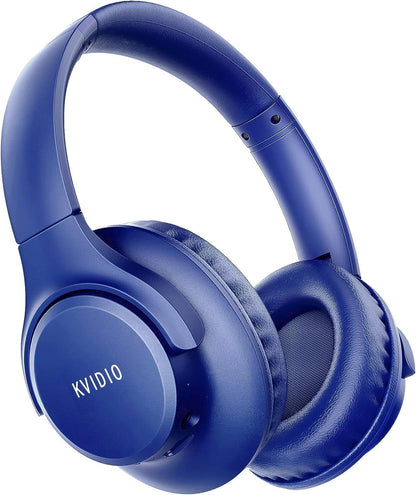 KVIDIO Auriculares Bluetooth sobre la oreja, 65 horas de reproducci...