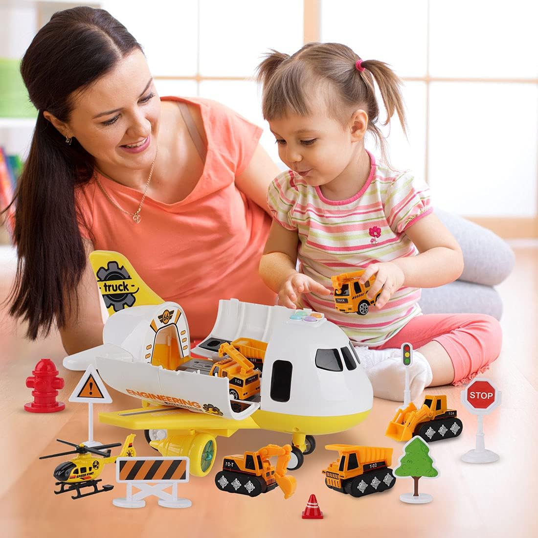 Dwi Dowellin Juguetes de avión de construcción, juego de juguetes d...