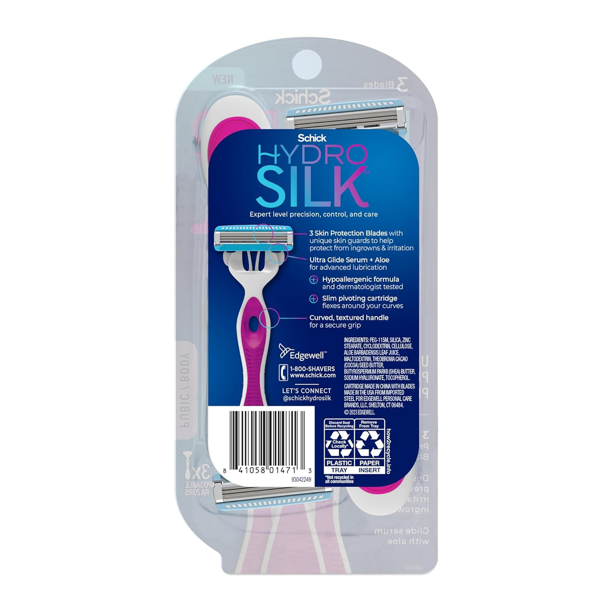 Schick Hydro Silk Máxima protección para la piel púbica, maquinilla...