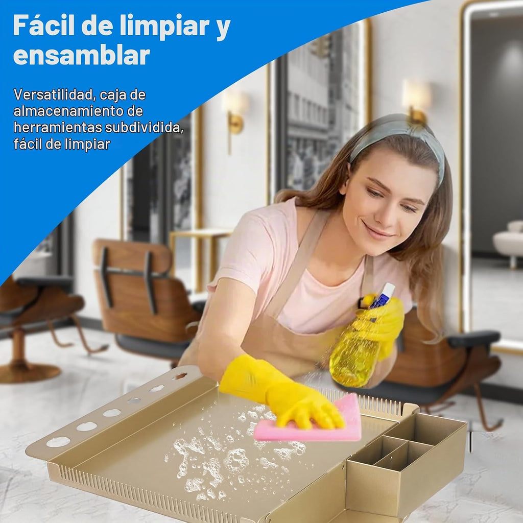 Bandeja rodante de salón con ruedas de altura ajustable - Bandeja d...