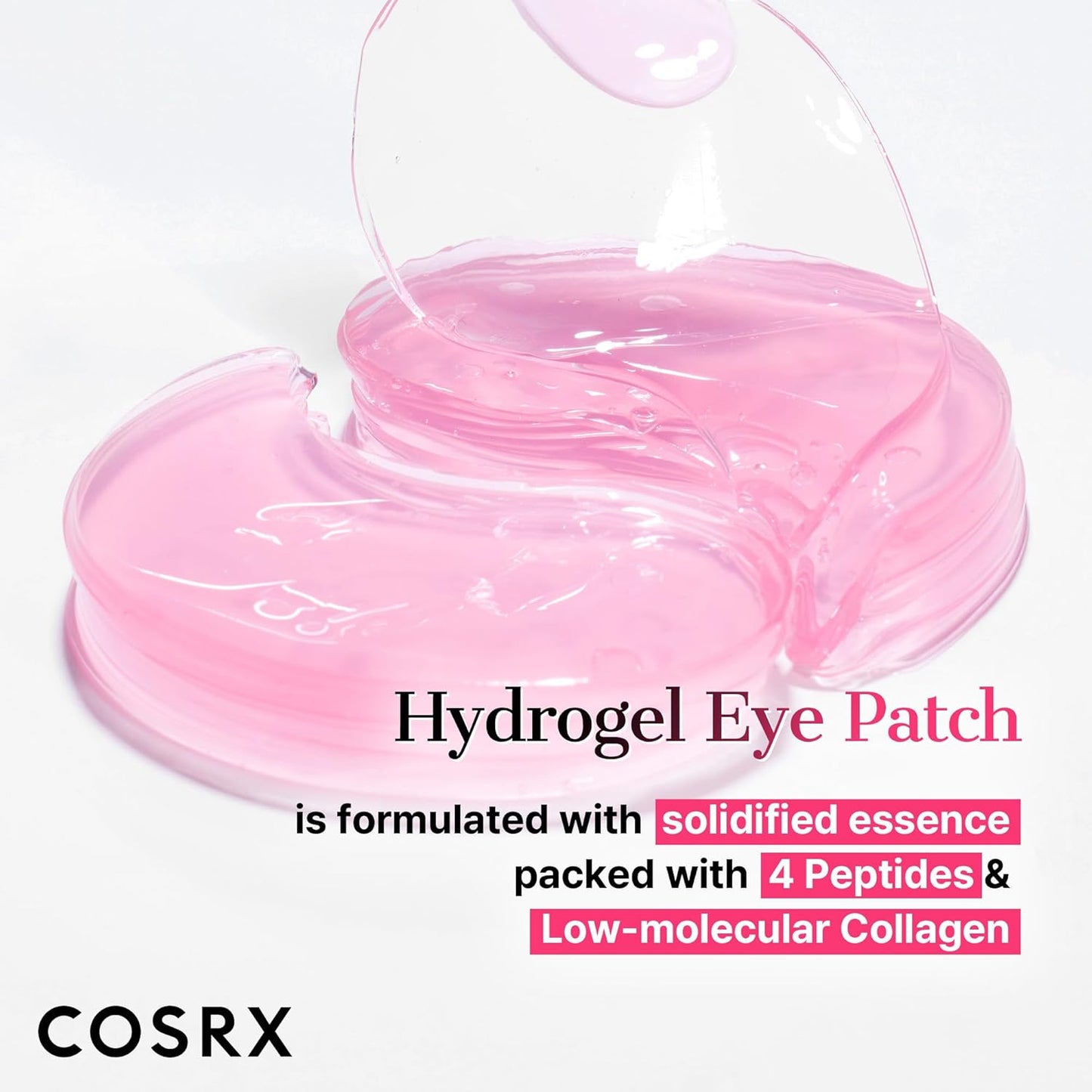 COSRX Pink Peptides - Parche de hidrogel de colágeno para ojos hinc...