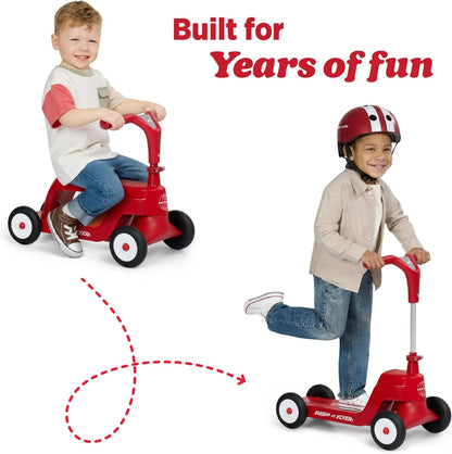 Radio Flyer Scoot 2 Scooter, azul, para niños de 1 a 4 años, juguet...