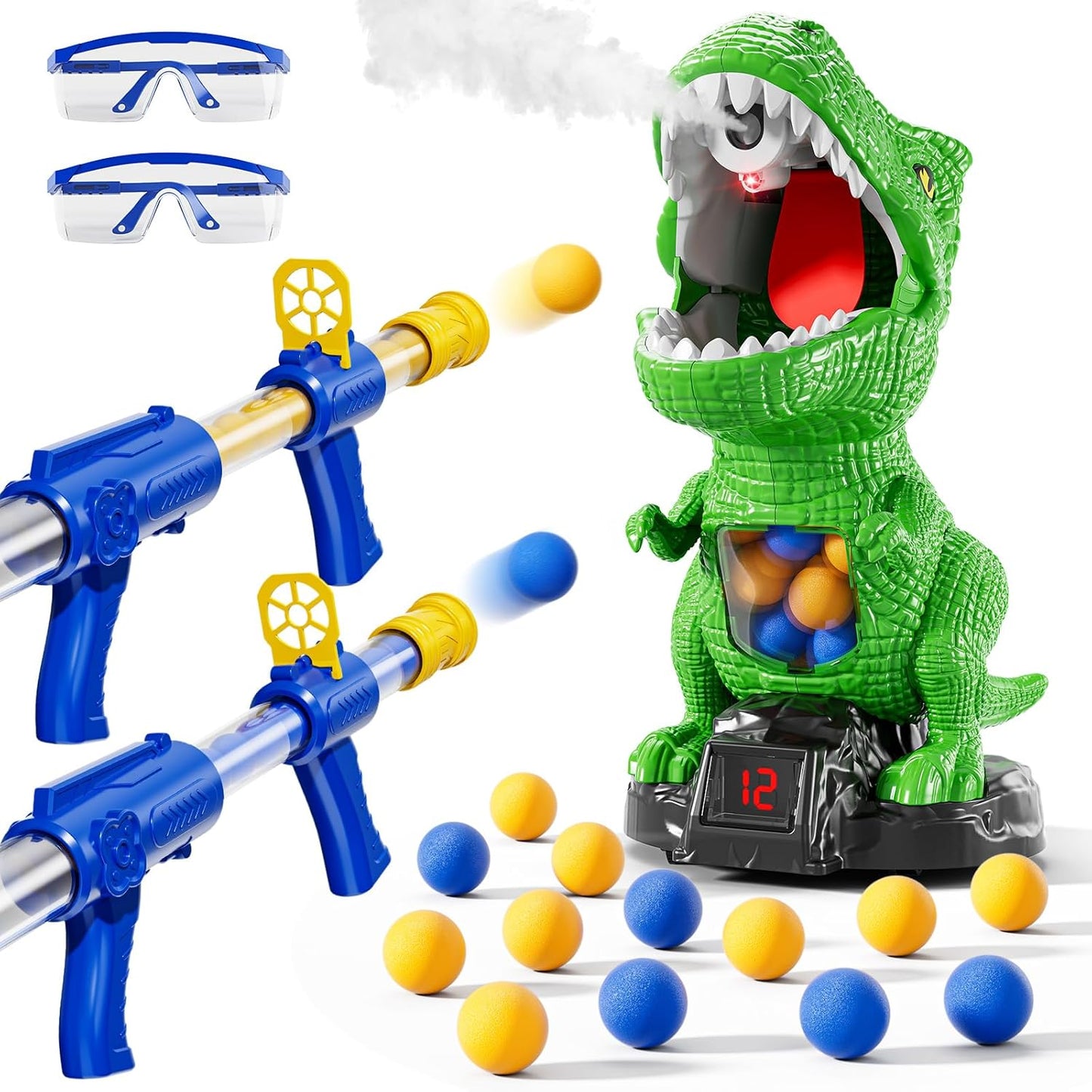 NIPLOOOW Juguetes de disparo de dinosaurios para niños de 3 a 5 año...