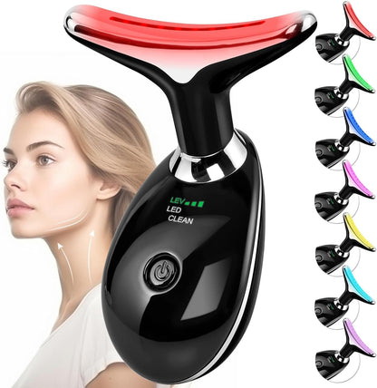 Masajeador facial con terapia de luz roja para cara y cuello, varit...