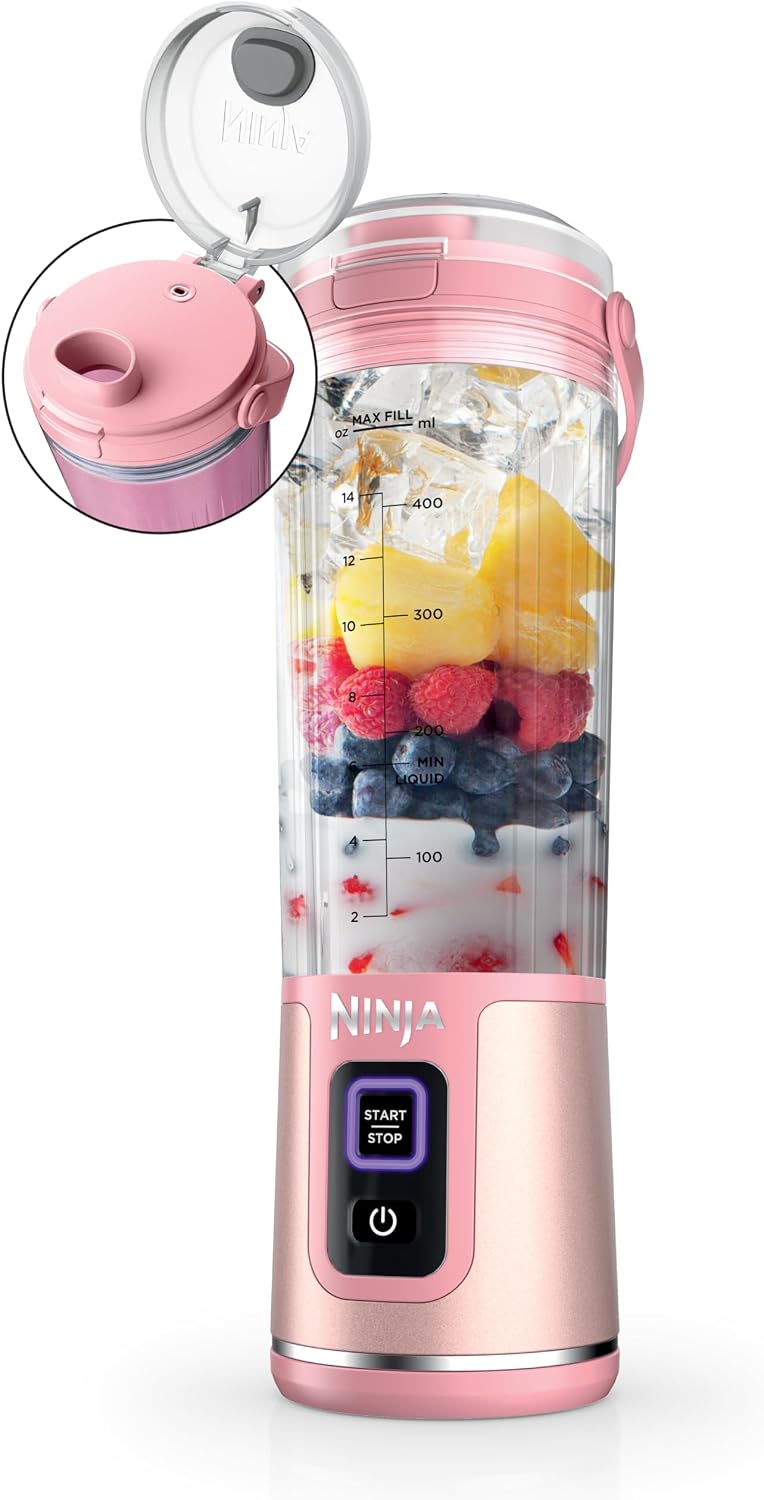 Ninja Blast - Licuadora portátil, inalámbrica, recipiente de 18 onz...