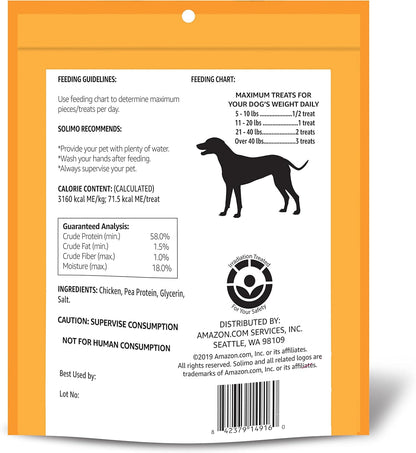 Amazon Brand - Solimo Golosinas de Pollo Jerky para Perros, 2 libra...