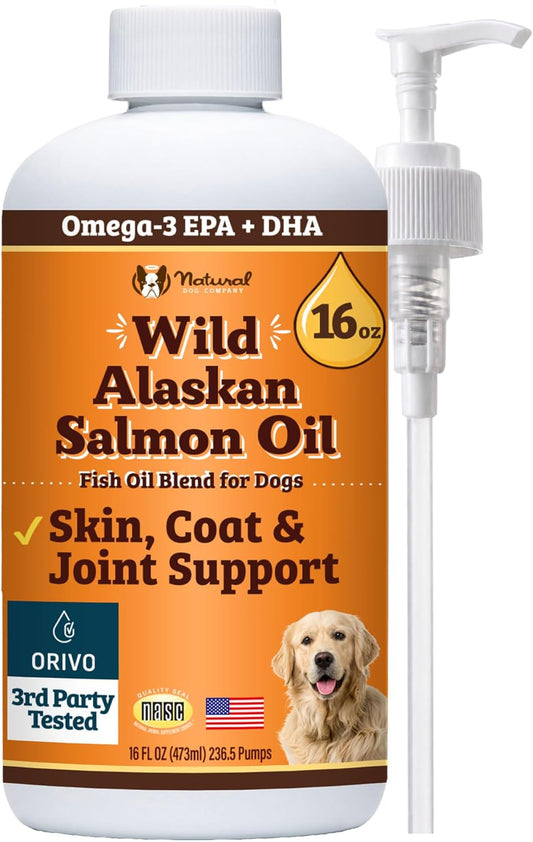 Natural Dog Company Fórmula de aceite de salmón salvaje de Alaska c...