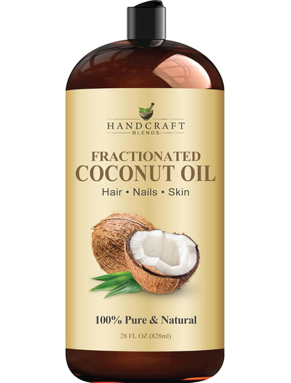 Handcraft Blends Aceite de coco fraccionado, 28 onzas líquidas, 100...