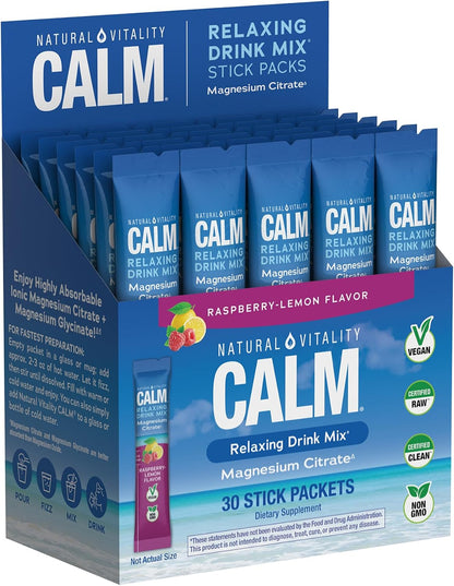 Natural Vitality Calm, suplemento de citrato de magnesio, mezcla de...