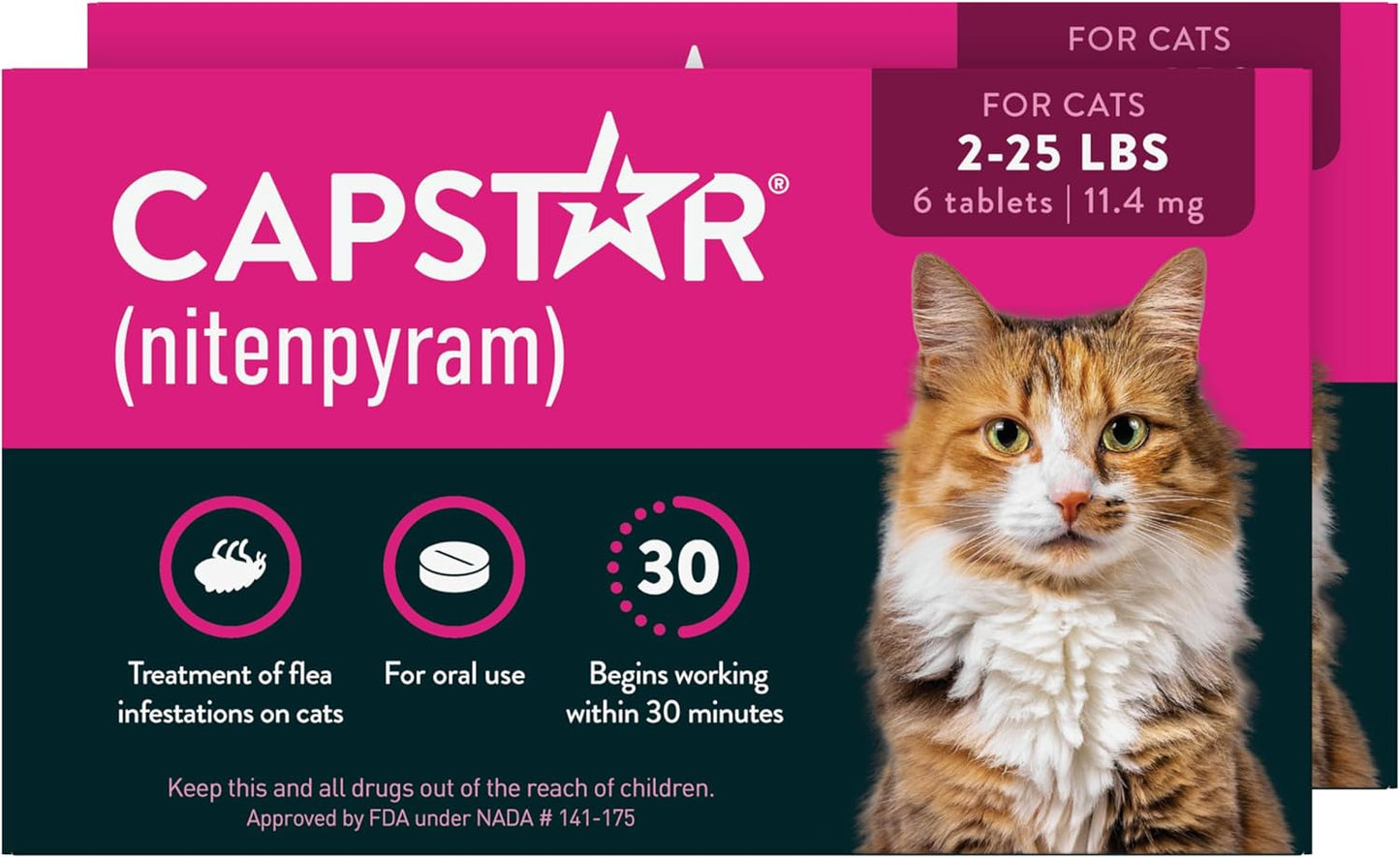 Capstar (nitenpyram) Tratamiento para pulgas en gatos, tratamiento...