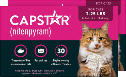 Capstar (nitenpyram) Tratamiento para pulgas en gatos, tratamiento...