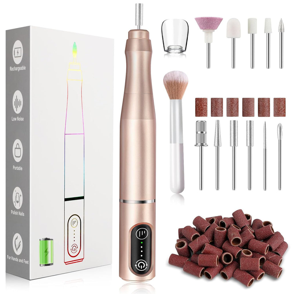 TUOBEO Taladro de uñas inalámbrico, kit de lima de uñas eléctrico,...